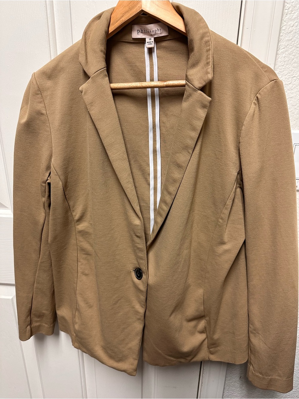 Philosophy Camel Tan Single-Button Blazer